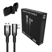 Oculus Link VortexVR-kabel 5m + fästelement | USB-A | för Oculus Quest 2 (eller Quest 1) | SteamVR | SideQuest - VortexVR.se